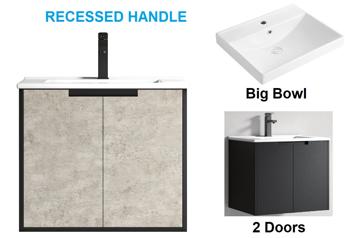 600mm PVC Vanity Cabinet Set D6105